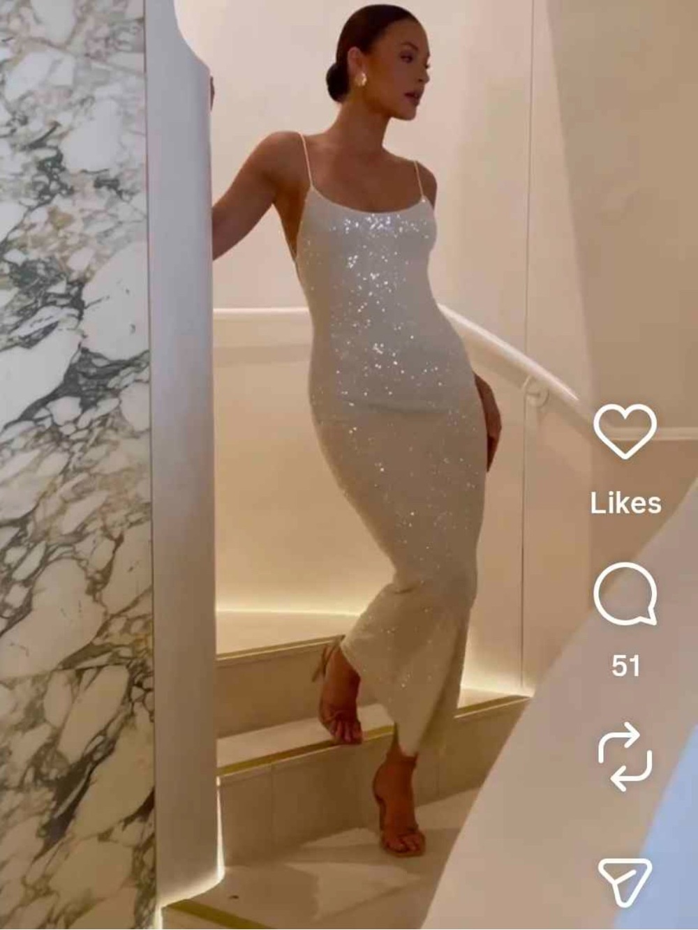 Searching For: Meshki Ivory Sequin Slip (Brianna)